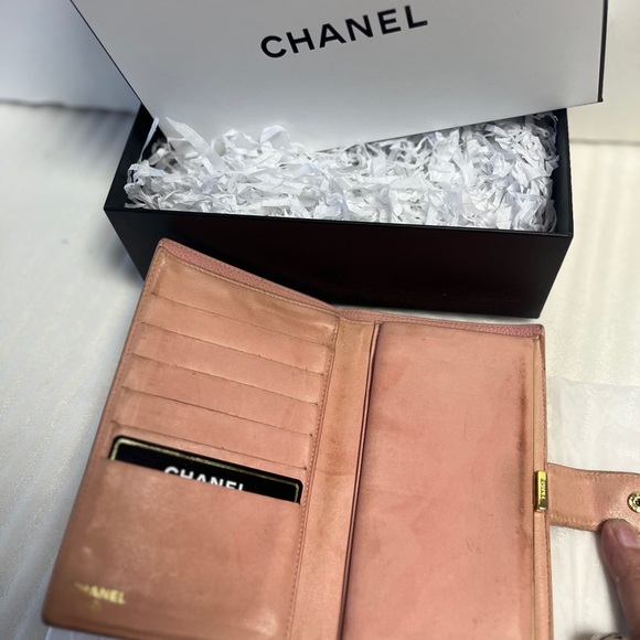 SOLD COA CHANEL Pink Caviar Leather Wallet Chanel pink wallet with Box - Picture 11 of 16